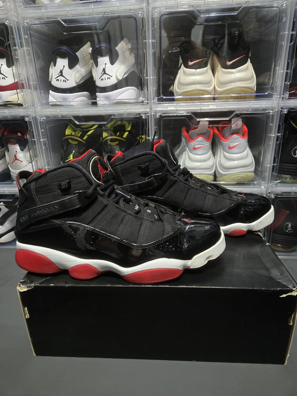 Mens Nike Air Jordan 6 Rings (Size 11) Black & Red